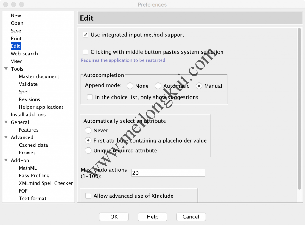 解决Mac系统下XMLMind XML Editor不能输入中文的问题