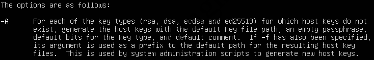 ssh-keygen -A