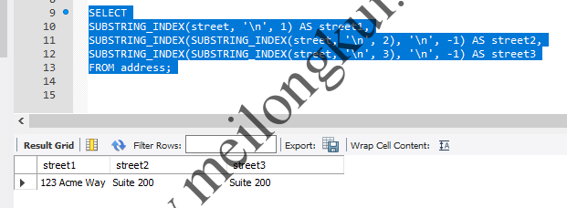 MySQL中错误的字符串分割2