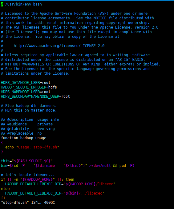 修改start-dfs.sh及stop-dfs.sh