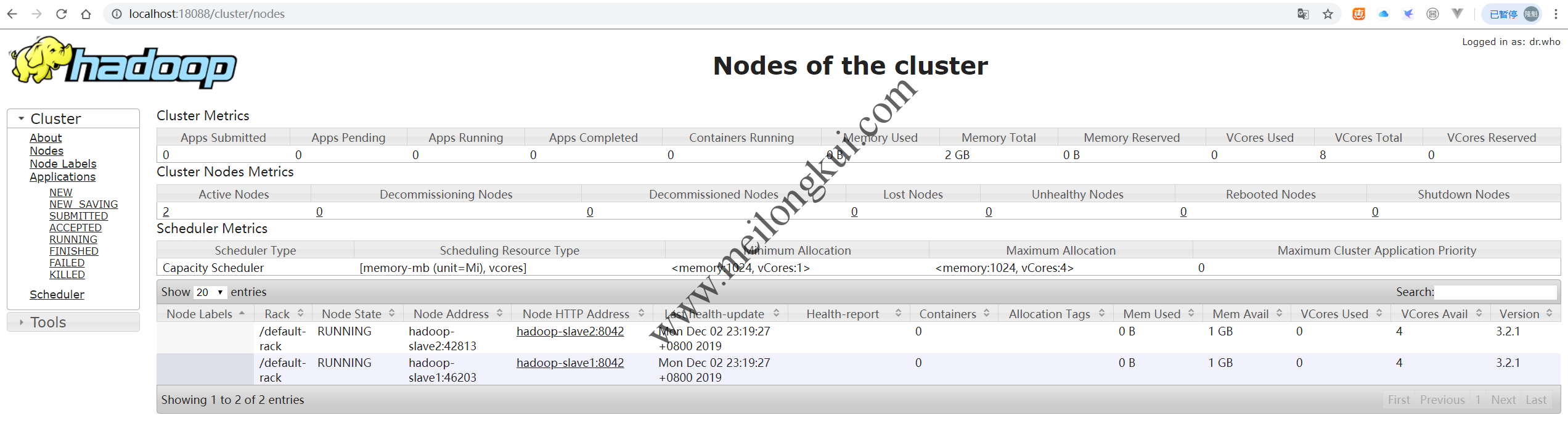 修改NodeManager的资源限制