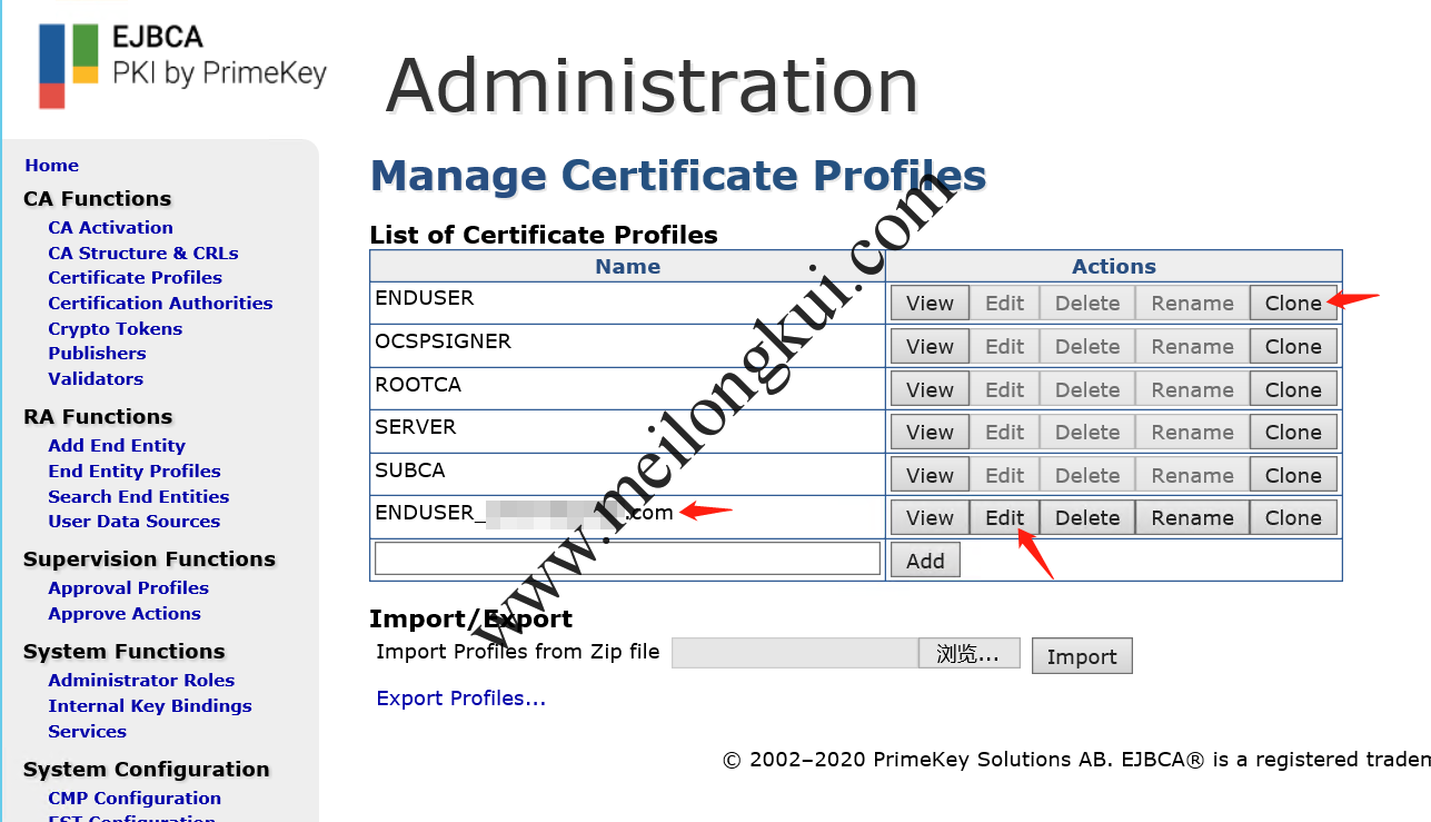 EJBCA Certificate Profiles-1