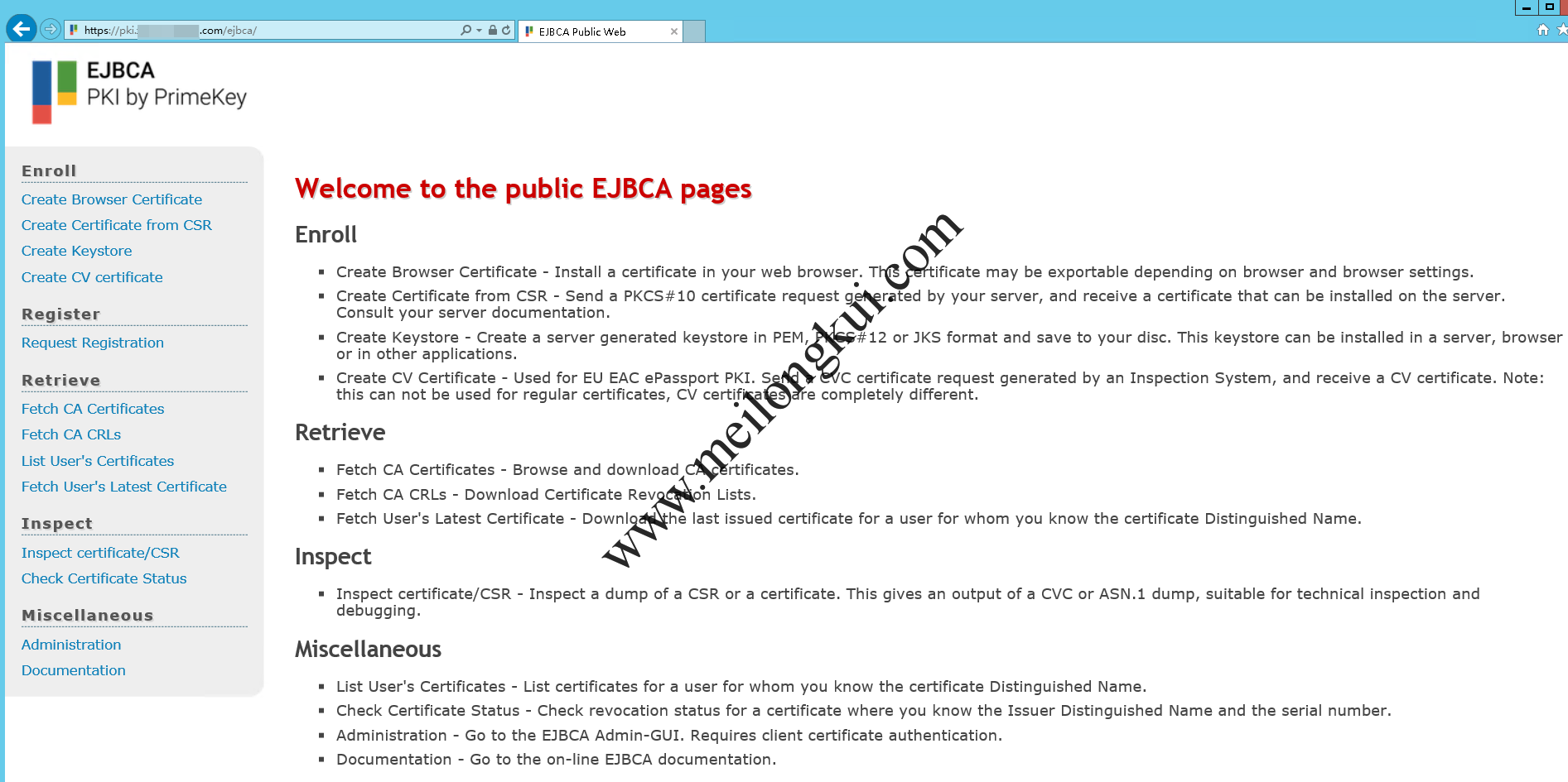 EJBCA Public Web