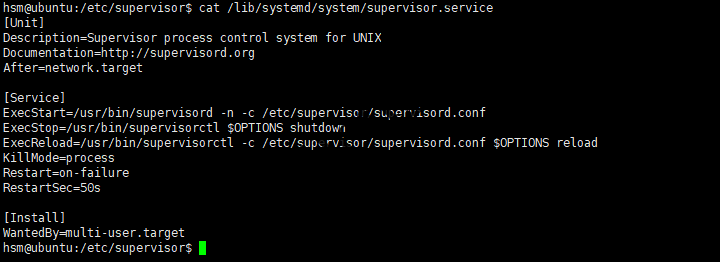 Ubuntu 18.04使用apt-get安装Supervisor时自动生成了开机自启动的配置文件