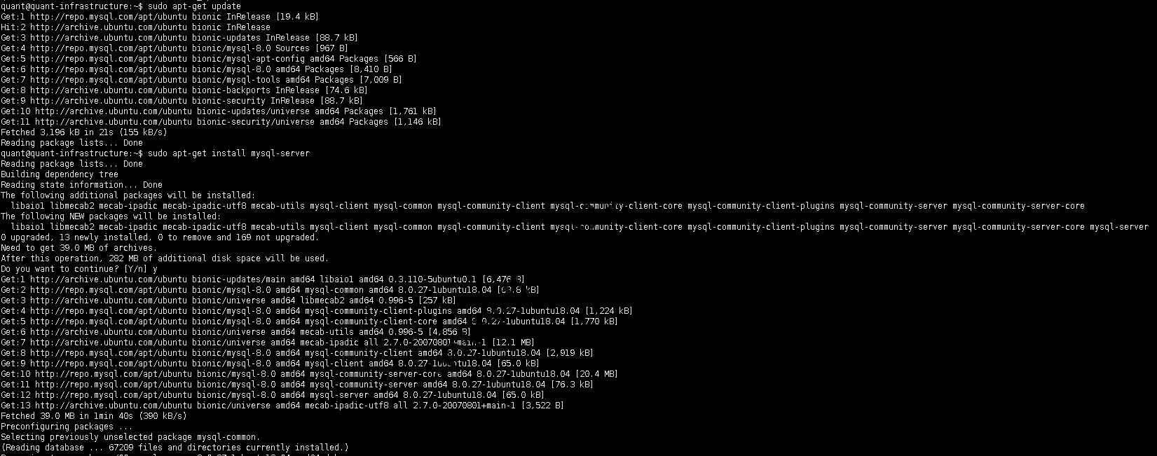 Ubuntu 18.04安装MySQL Server 8.x
